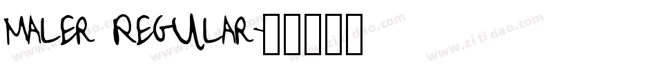 Maler Regular字体转换